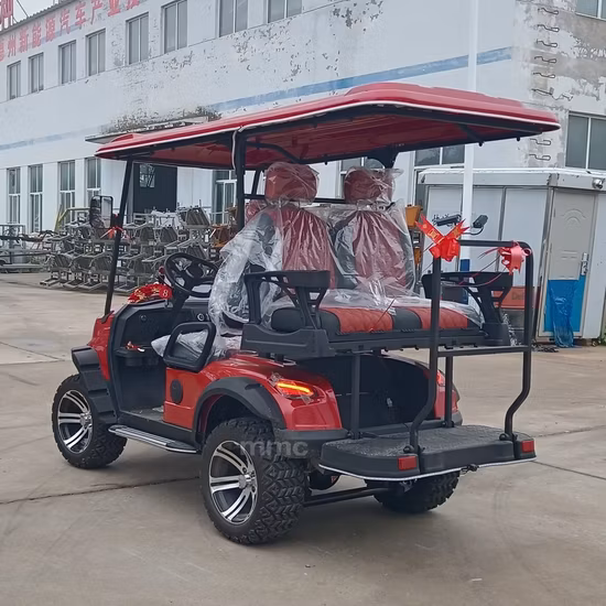 Carrinho de golfe elétrico design personalizado 2 filas 4 lugares