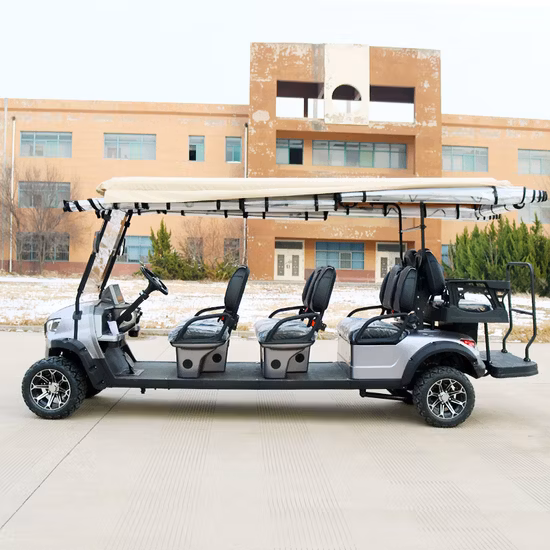 Carrinhos de golfe elétricos personalizados da marca Kinghike de 6 assentos para venda Carrinhos de golfe elétricos legais de rua
